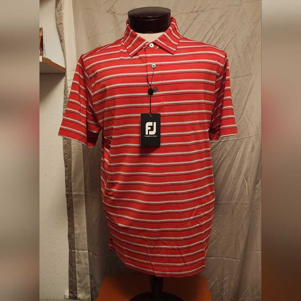 FootJoy Red Striped Men's Shirt